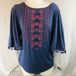 Angel + Premium bell sleeved boho top size medium